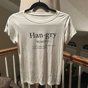 Hangry white tee